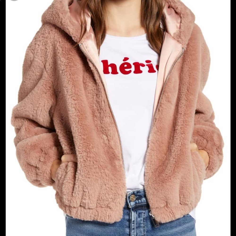 french connection faux fur jacket